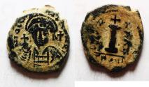 Ancient Coins - Justinian I. 527-565. Æ Decanummium