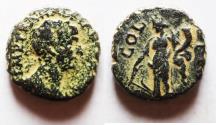 Ancient Coins - PHOENICIA, Ace-Ptolemais. Hadrian. AD 117-138. Æ 17