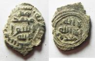 Ancient Coins - ISLAMIC, Umayyad Caliphate. Uncertain period (post-reform). AH 77-132 / AD 697-750. Æ Fals. TIBERIAS MINT