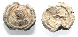 Ancient Coins - BYZANTINE LEAD SEAL IMPRESSION. 1000 A.D