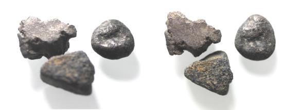 Ancient Coins - Near East. 6th-5th centuries BC. Three pieces of AR hacksilber (9.72g, 7.35g, 5.06g).