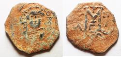 Ancient Coins - BYZANTINE. PHOCAS AE FOLLIS. DESERT PATINA