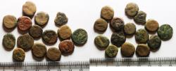 Ancient Coins - INDO-PARTHIAN. LOT OF 15 AS FOUND AE DRACHMS