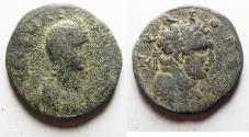 Ancient Coins - PROBABLY UNPUBLISHED. PHOENICIA, Tyre. Julia Maesa. Augusta, AD 218-224/5. Æ 28 / MEQART