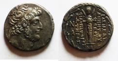 Ancient Coins - Seleukid Kings. Demetrios III Eukairos (97/6-88/7 BC). AR tetradrachm (27mm, 15.35g). Damascus mint. Struck in SE 221 (92/1 BC).