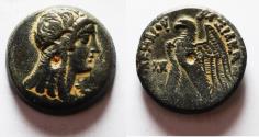 Ancient Coins - PTOLEMAIC EMPIRE. PTOLEMY VI 180-145 BC. AE25 . WITH ISIS