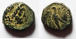Ancient Coins - Ptolemaic Kings. Ptolemy II Philadelphos (285-246 BC). AE hemiobol (16mm, 5.72g). Tyre mint.