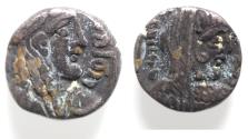 Ancient Coins - Arabia. Nabataean Kings. Rabbel II (AD 70/1-106/7). AR sela (14mm, 3.21g). Petra mint. Struck c. 80/1-901/2.
