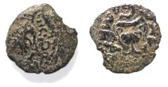 Ancient Coins - Judaea. Jewish War. First Revolt. AE Prutah. Year 2. 67/68 C.E.