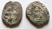 Ancient Coins - Byzantine Empire; Heraclius, with Heraclius Constantine. 610-641. AR Hexagram