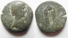 Ancient Coins - Egypt. Alexandria. Augustus (27 BC-AD 14). AE 80 Drachmae. Temple of Mars. Extremly rare!