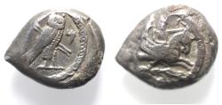 Ancient Coins - Phoenicia. Tyre. Uncertain king (393-389 BC). AR shekel (23mm, 12.25g).
