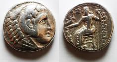 Ancient Coins - GREEK. Macedonian Kingdom. Alexander III the Great (336-323 BC). AR tetradrachm (25mm, 16.81g). Celtic imitation of Amphipolis mint.