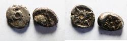 Ancient Coins - lot of two: IONIA, Miletos. Late 6th-early 5th century BC. AR Obols