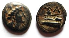 Ancient Coins - RARE THIS NICE: PHOENICIA. ARADOS AE. 1ST CENT. B.C . AE 18