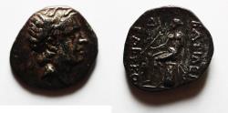 Ancient Coins - Seleukid Kings.Seleukos IV Philopator (187-175 BC). AR drachm (17mm, 3.97g).Uncertain Mint 78 in Northern Media.