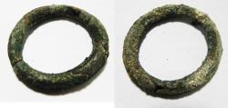 Ancient Coins - HOLY LAND. IRON AGE PRE-COINAGE CURRENCY BRACELET SHAPED BRONZE INGOT. 800 B.C