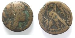 Ancient Coins - THE FAMOUS CLEOPATRA: PTOLEMAIC EMPIRE. EGYPT. Cleopatra VII Thea 51-30 BC. AE 80 Drachmai. Mint of ALEXANDRIA.