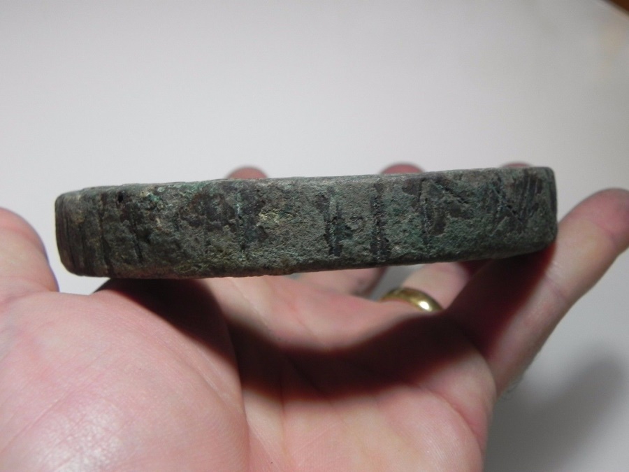 HOLY LAND. IRON AGE BRONZE BRACELET SHAPED INGOT. PRECOINS CURRENCY. 1000 B.C. 730.44 GM