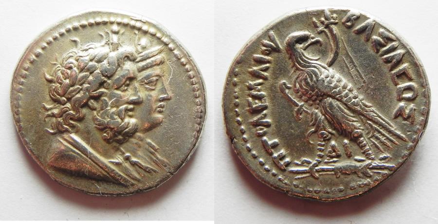 Feature Auction CNG 108. PTOLEMAIC KINGS of EGYPT. Ptolemy IV Philopator.  222-205/4 BC. AR Tetradrachm (26mm, 14.08 g, 12h). Alexandreia mint. Struck  circa 217-215/0 BC. - CNG