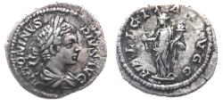 Ancient Coins - Roman Imperial. Caracalla (AD 198-217). AR denarius (20mm, 3.44). Rome. Struck AD 201-206.