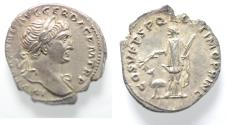 Ancient Coins - Trajan. AD 98-117. AR Denarius. Arabia.