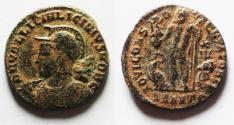 Ancient Coins - ORIGINAL DESERT PATINA: LICINIUS II AE FOLLIS