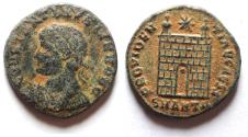Ancient Coins - Constantine II AE follis. Camp Gate.