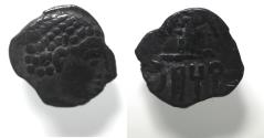 Ancient Coins - South Arabia. Himyarites. Dhamar'alī Yuhabirr (c. AD 135-175) AR fraction (7mm, 0.30g). Raydan mint.