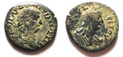 Ancient Coins - Egypt. Alexandria under Domitian (AD 81-96). AE diobol (24mm, 8.25g). Struck in regnal year 3 (AD 82/3).