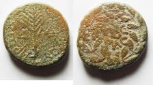 Ancient Coins - BE-HEADER OF JOHN THE BAPTIST: JUDAEA, Herodians. Herod III Antipas. 4 BCE-39 CE. Æ Unit