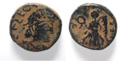 Ancient Coins - Vandals. 5th century AD. AE nummus (12mm, 2.02g) imitating Leo I (AD 457-404). Carthage mint