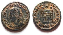 Ancient Coins - Constantine II AE follis. Camp Gate.