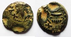 Ancient Coins - Judaea. Jewish War. First Revolt. AE Prutah. Year2. 67/68 C.E.