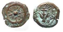 Ancient Coins - Judaea, Alexander Jannaeus, 103-76 BC, AE Prutah (Biblical Widow's Mites).
