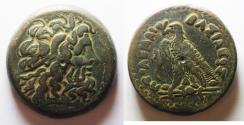 Ancient Coins - 40MM : PTOLEMAIC KINGDOM. Ptolemy IV Philopator (225-205 BC). AE drachm. Alexandria Struck 222-220/19 BC