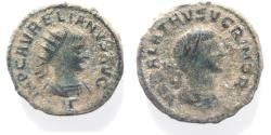 Ancient Coins - ROMAN IMPERIAL. SILVERED AURELIAN & VABALATHUS AE ANTONINIANUS