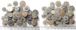 Ancient Coins - AS FOUND: LOT OF 50 ROMAN AE COINS