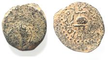 Ancient Coins - Judaea. Herod the Great 37 - 4 BC. AE 4 Prutot.