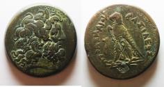 Ancient Coins - 42MM : PTOLEMAIC KINGDOM. Ptolemy IV Philopator (225-205 BC). AE drachm. Alexandria Struck 222-220/19 BC