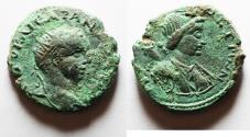 Ancient Coins - Apparently unpublished:  Decapolis. Gerasa(?) under Elagabalus. AE 23mm, 9.68g.