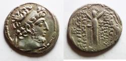 Ancient Coins - Seleukid Kings. Demetrios III Eukairos (97/6-88/7 BC). AR tetradrachm (30mm, 15.33g). Damascus mint. Struck in SE 222 (91/0 BC).