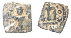 World Coins - ARAB BYZANTINE . IMITATING CONSTANS II AE FOLLIS