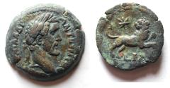 Ancient Coins - BEAUTIFUL COIN. ZODIAC ISSUE. LEO: EGYPT, Alexandria. Antoninus Pius. AD 138-161. Æ Diobol