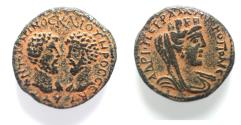 Ancient Coins - ARABIA, Petra. Marcus Aurelius & Lucius Verus. 161-169 CE. Æ 18