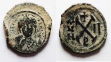 Ancient Coins - Maurice Tiberius AE decanummium