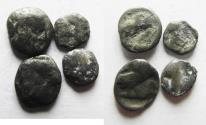 Ancient Coins - 	ARABIA, Southern. Saba'. Late 4th–mid 2nd centuries BC. AR LOT OF 4 COINS. 