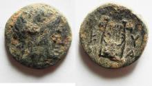 Ancient Coins - KYRENAICA, Kyrene. temp. Magas. As king of Kyrene, circa 282/75-261 BC. Æ 17