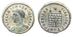 Ancient Coins - CRISPUS AE FOLLIS. CAMP GATE