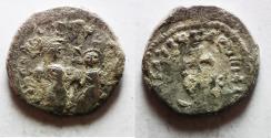 Ancient Coins - Byzantine Empire; Heraclius, with Heraclius Constantine. 610-641. AR Hexagram